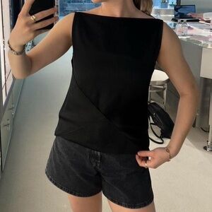 Attersee The Cowl Back Top Small Black Excellent